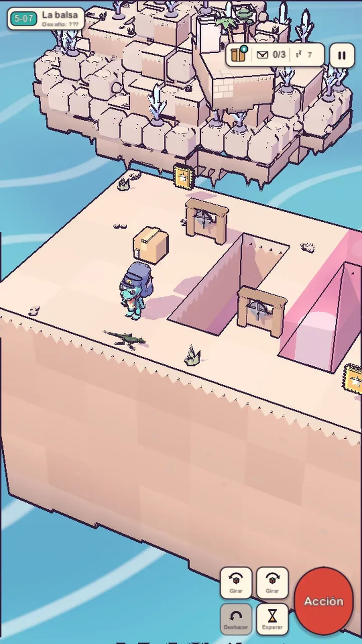 In-game screenshot of Sargantanit: a salt-flats diorama with a sluice gate