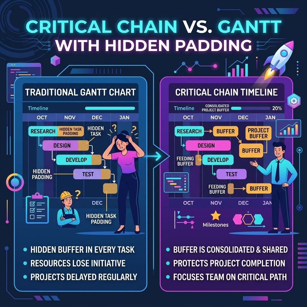 Critical Chain Buffer Allocation Diagram