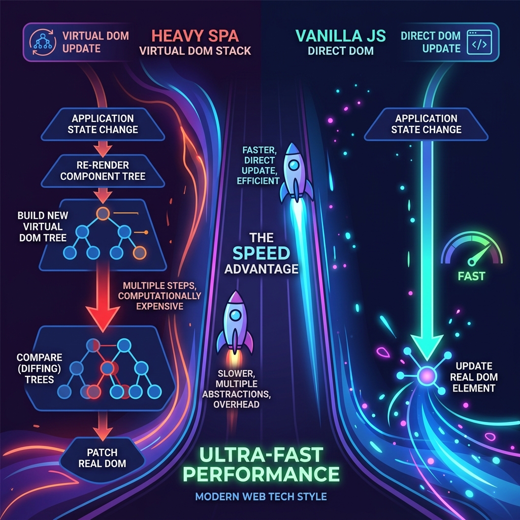 SPA vs Vanilla DOM comparison