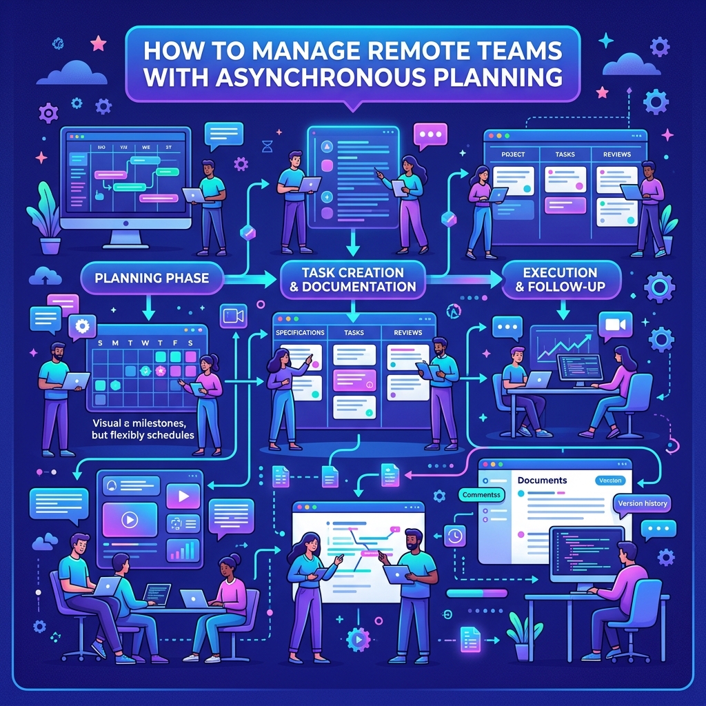 how to manage remote teams with asynchronous planning inline visualization