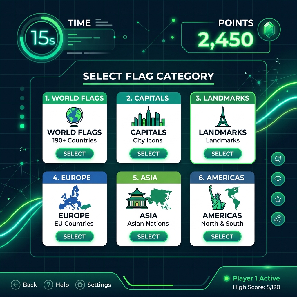 Select flag category screenshot mockup