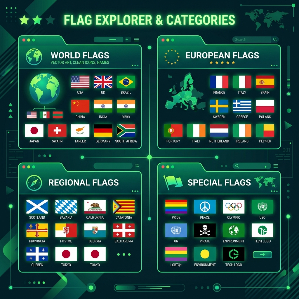 Curated flag scenarios graphic