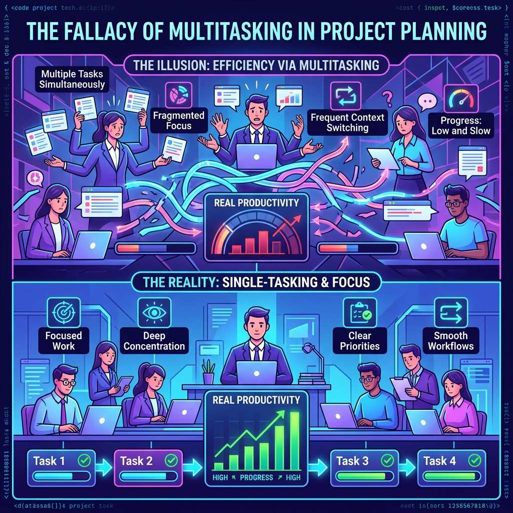 The Fallacy of 'Multitasking' in Project Planning — Vedratic
