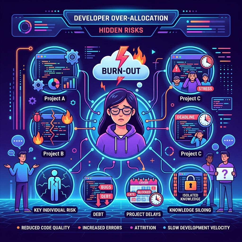 the hidden risks of over allocating your best developers inline visualization