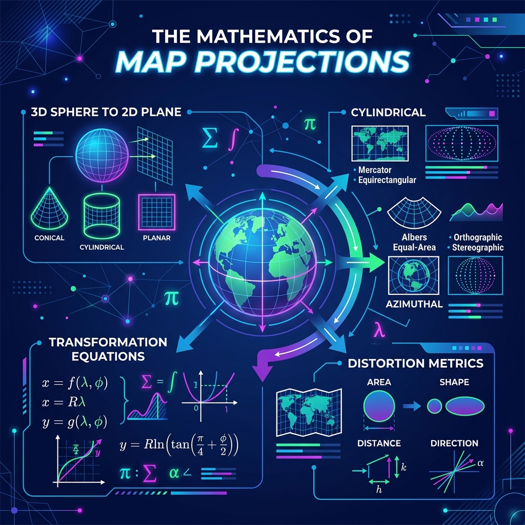 The Mathematics of Map Projections — Vedratic