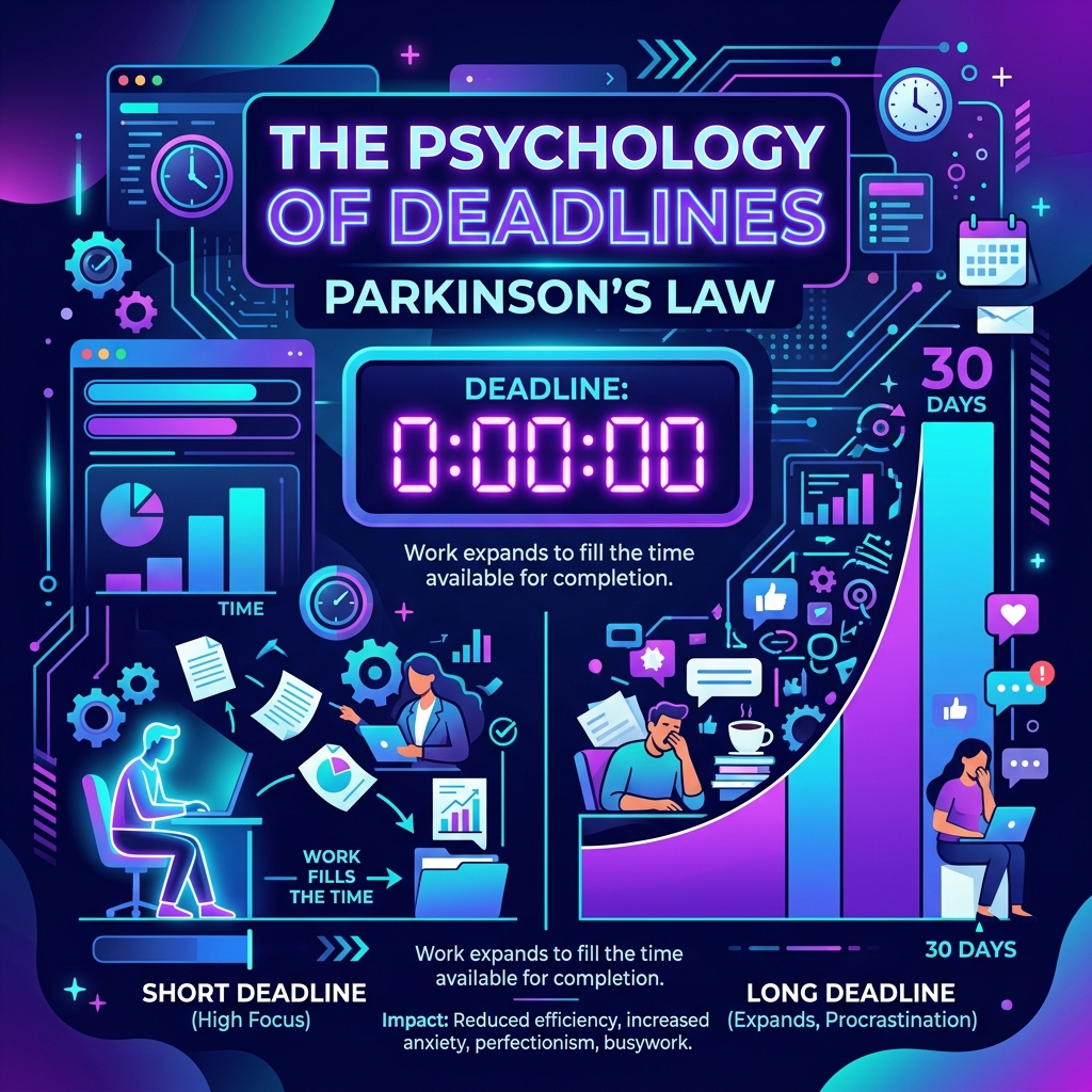 the psychology of deadlines parkinsons law inline visualization