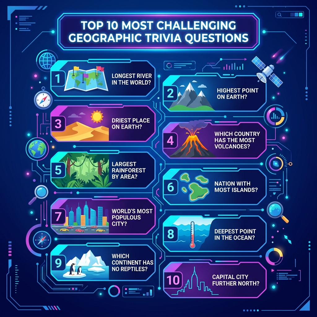 Top 10 Most Challenging Geographic Trivia Questions — Vedratic
