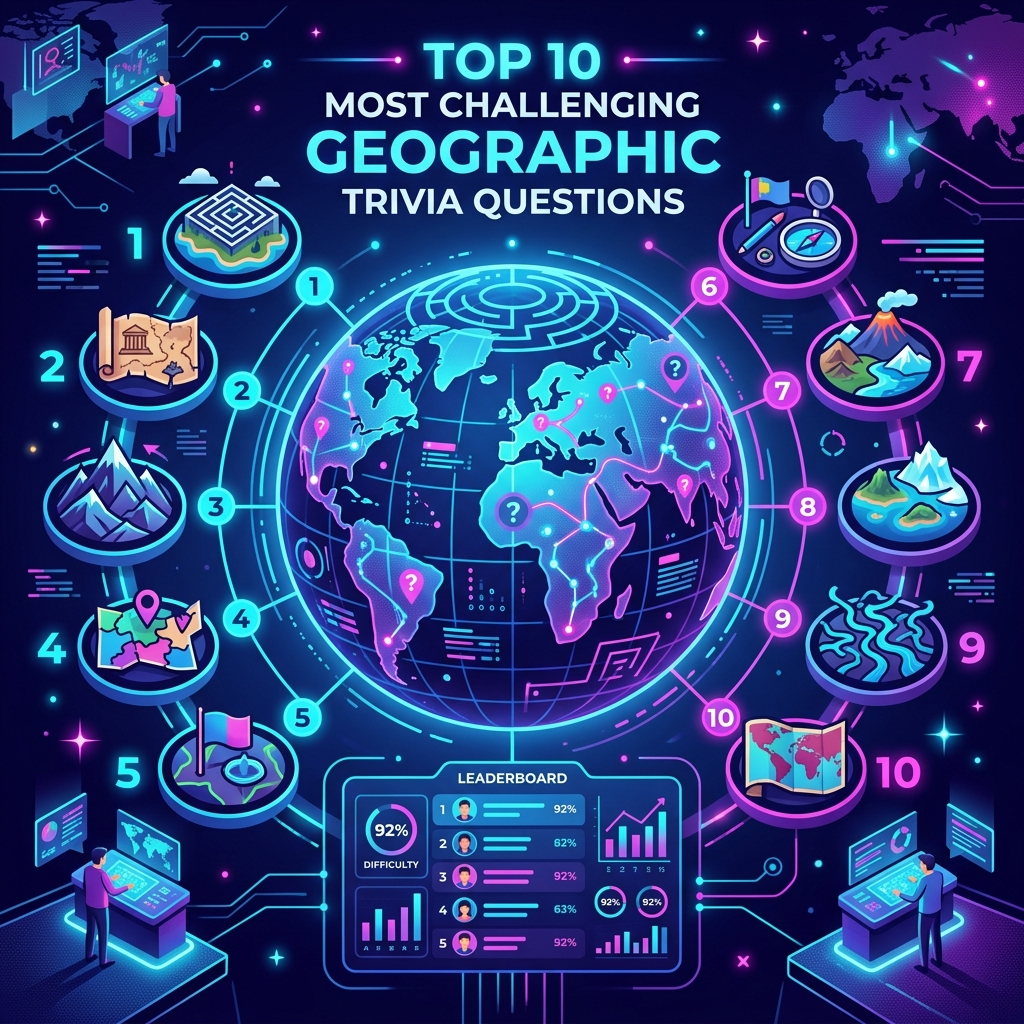 top 10 most challenging geographic trivia questions inline visualization